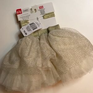 RISING STAR SET TUTU SKIRT SIZE 0-12 MONTHS WITH SHOES SIZE 3-6 MONTHS